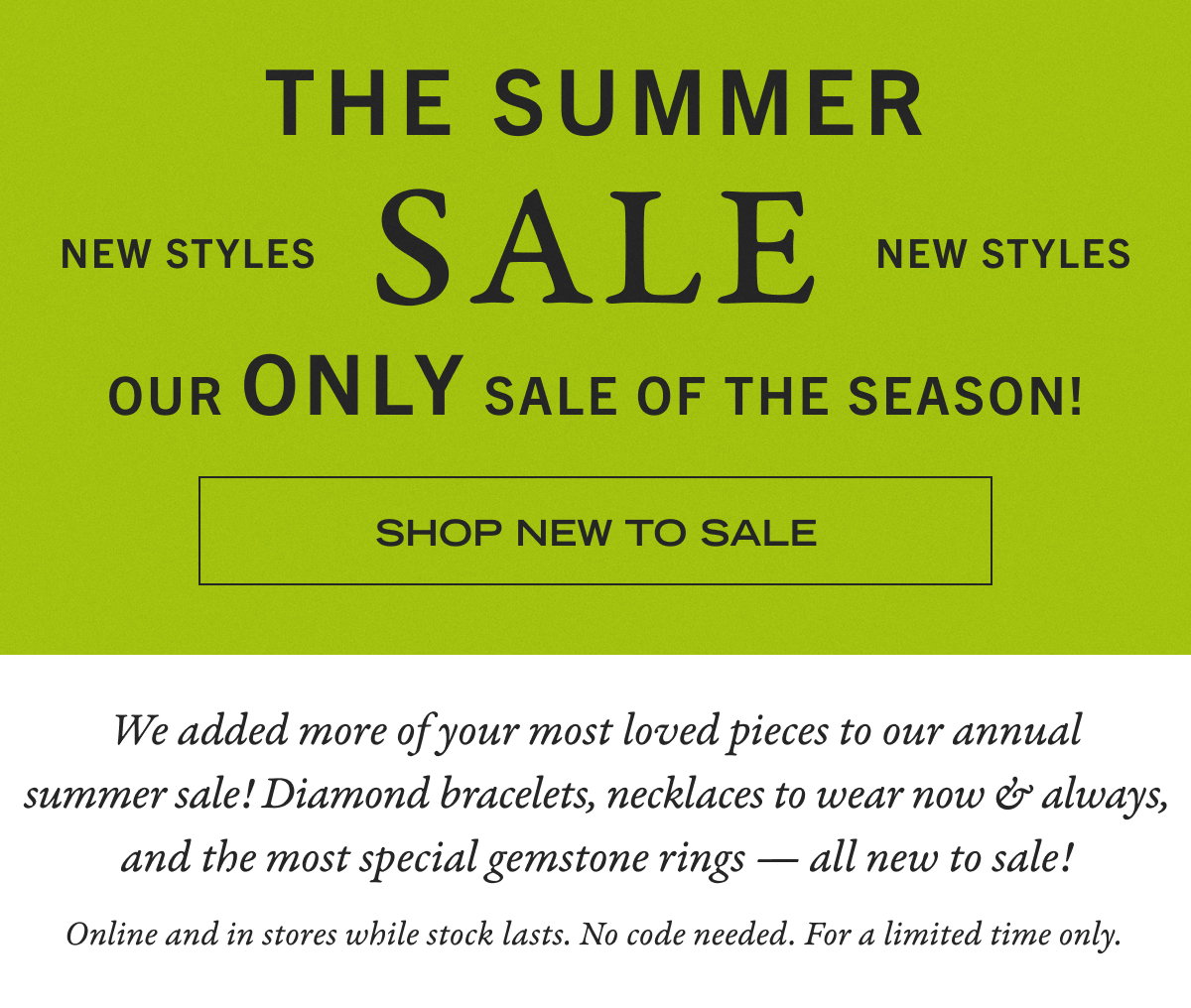 Shop New to Sale
