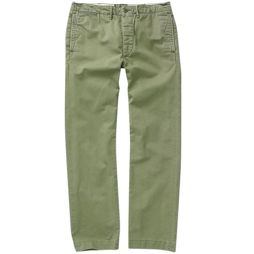 RRL by Ralph Lauren Officer's Chino Trousers - Khaki Green