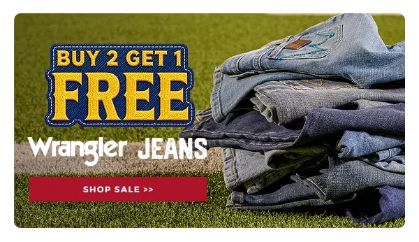 BUY 2 GET 1 FREE WRANGLER JEANS