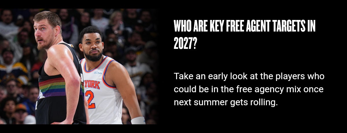 Who are key free agent targets in 2027?