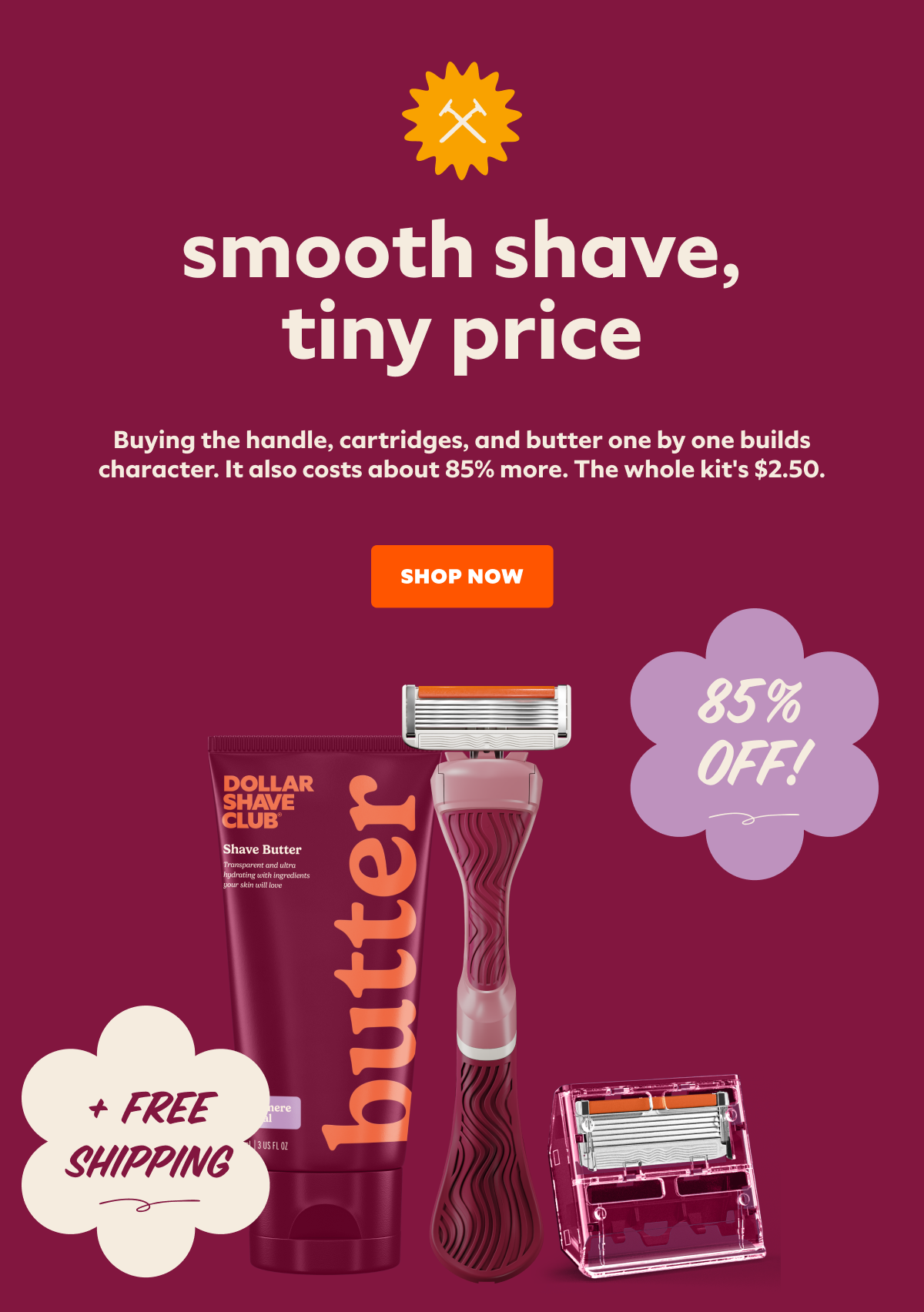 85% off, just like that
