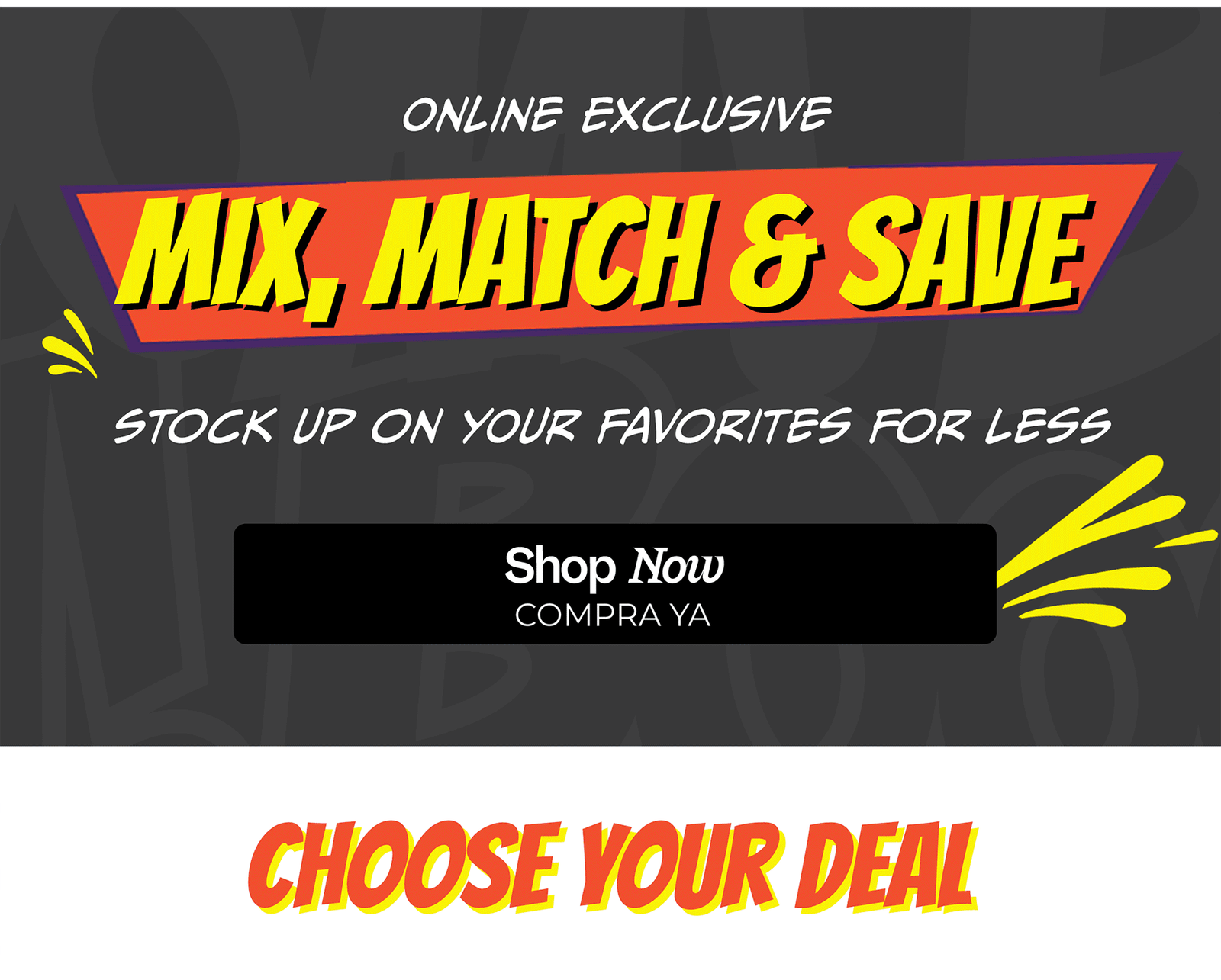 Shop now and choose your deal!