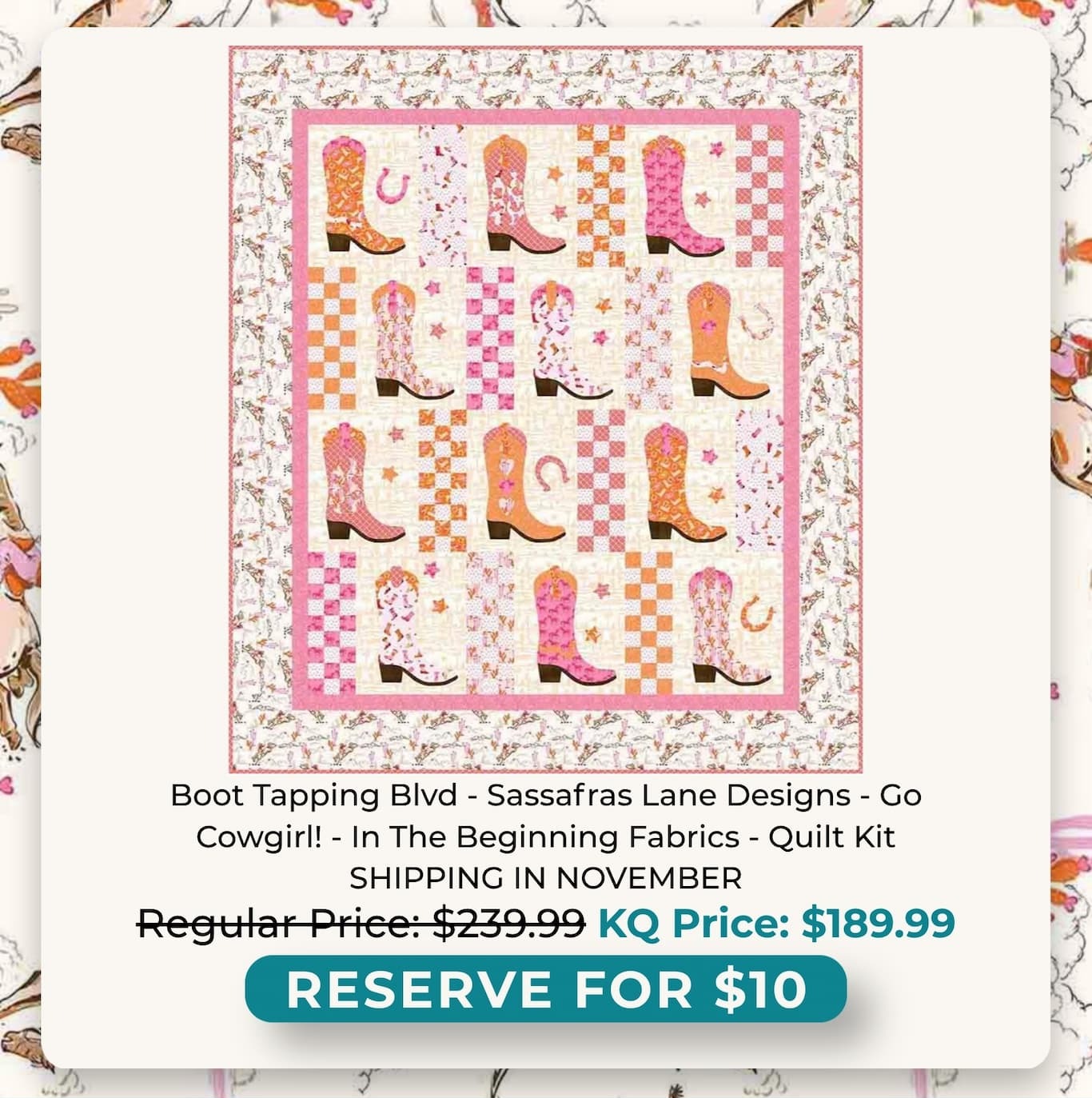 Boot Tapping Blvd Quilt Kit