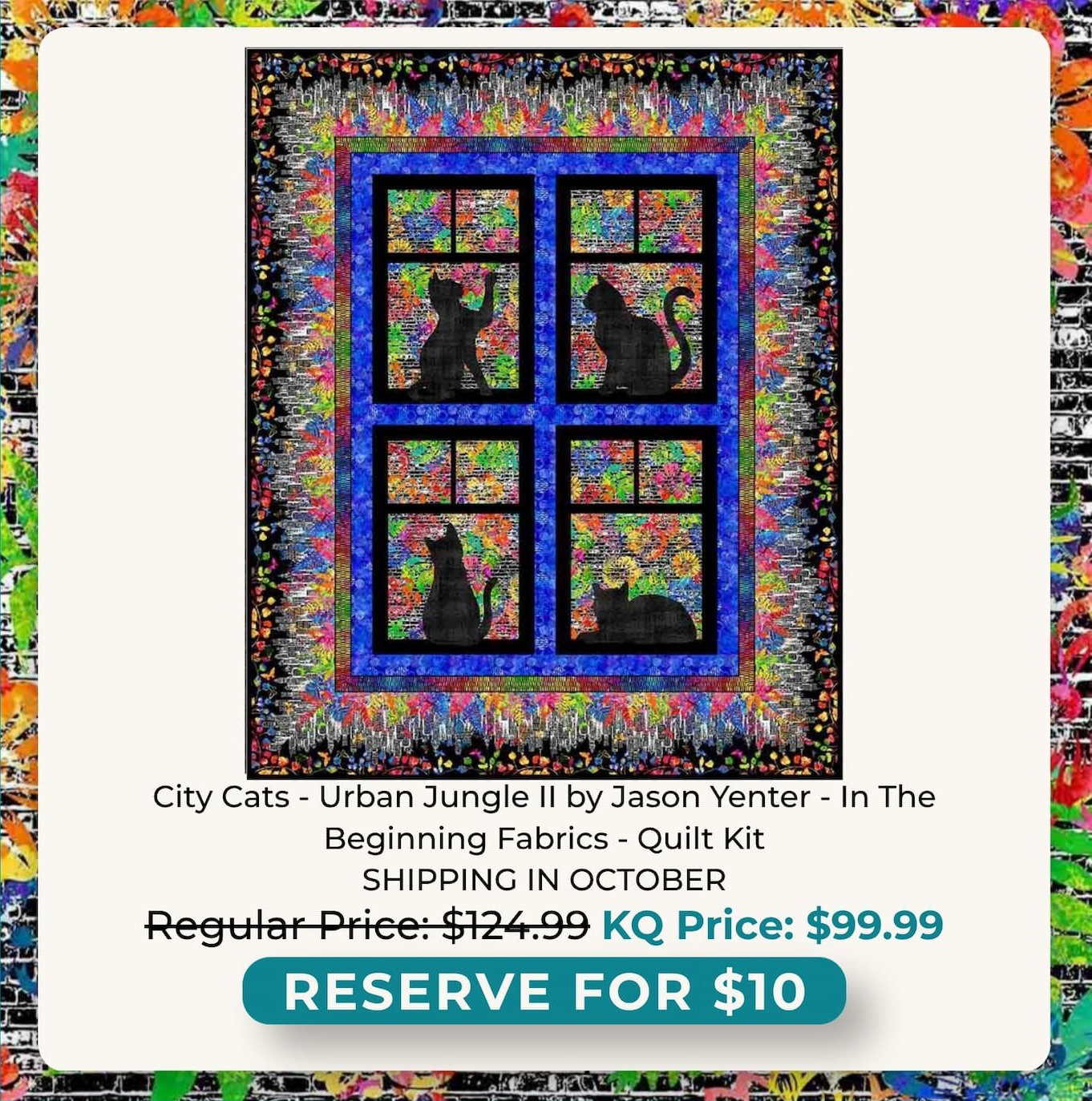 City Cats Quilt Kit