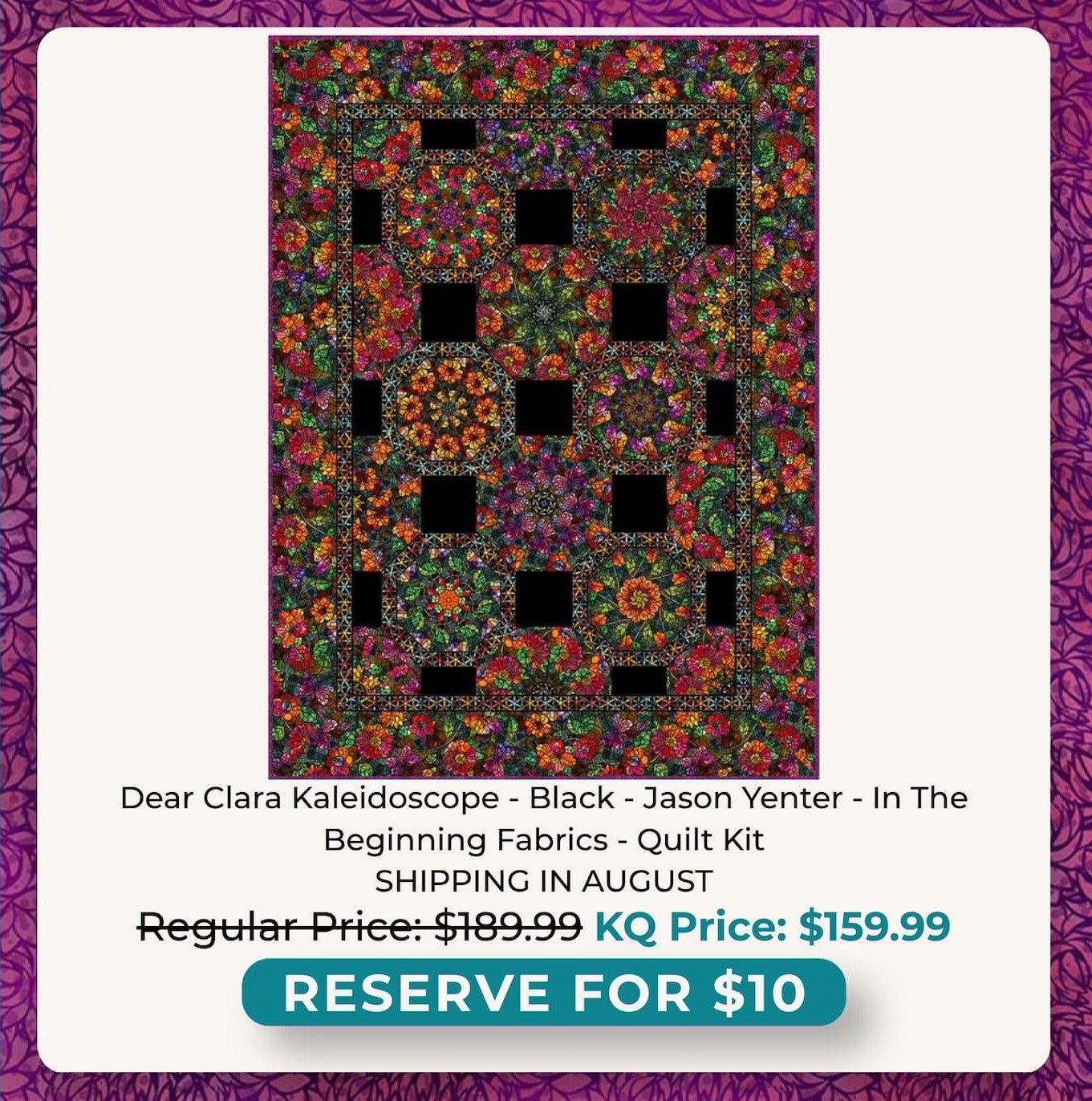 Dear Clara Kaleidoscope Quilt kit