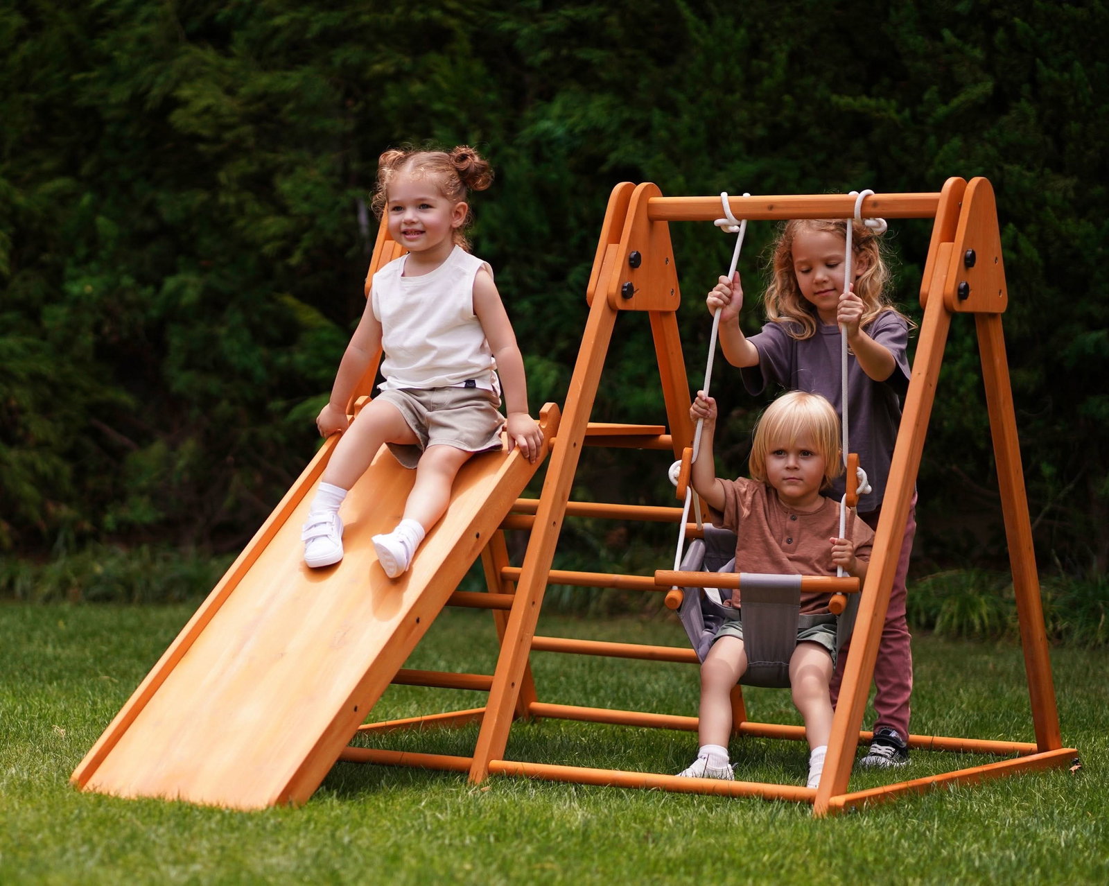 Image of Juniper Folding Indoor & Outdoor Playset | Wooden Climber for Toddlers