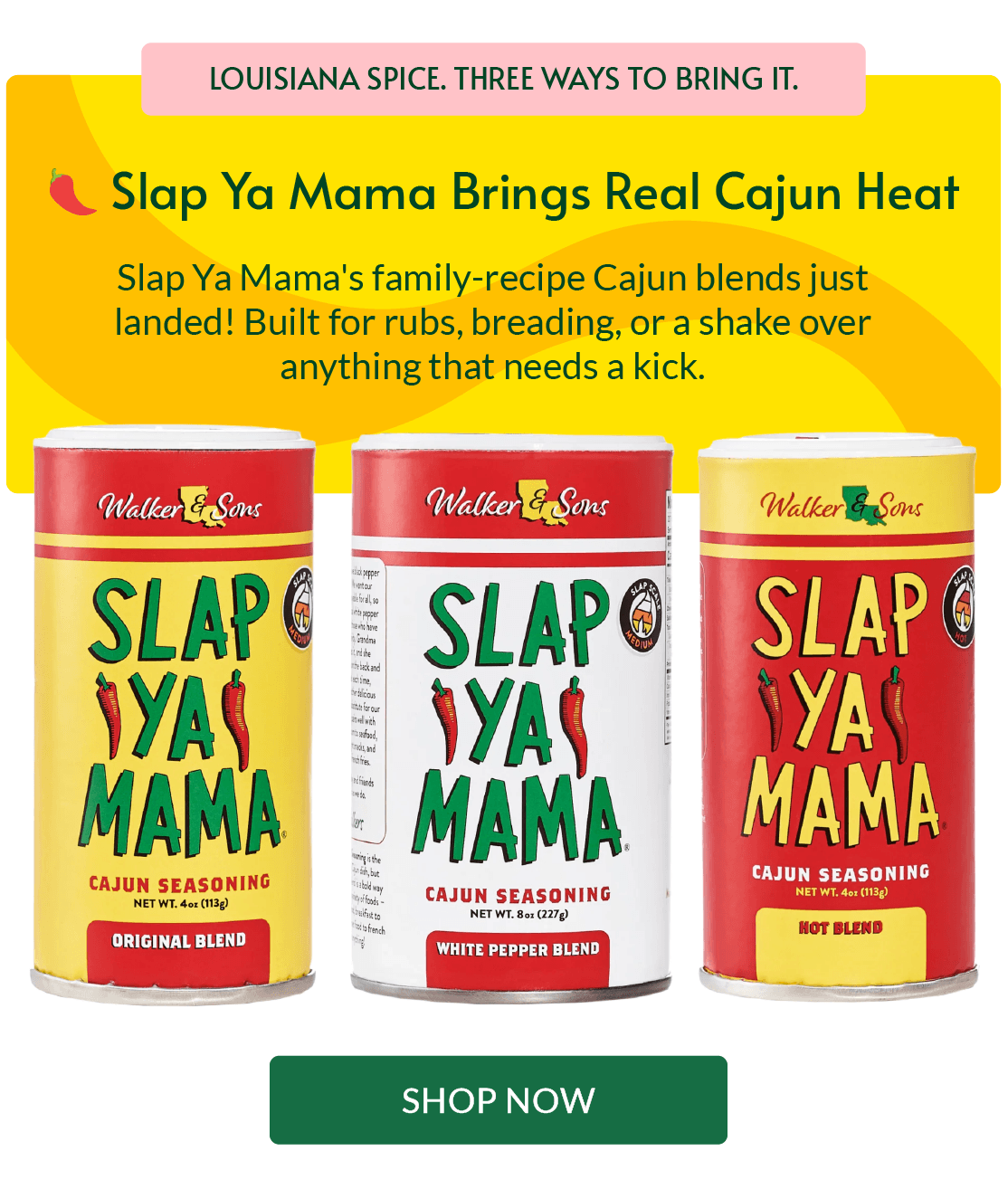 PRODUCT BANNER / SLAP YA MAMA SEASONINGS