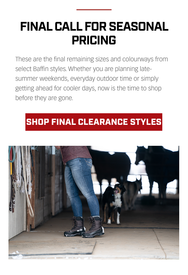 Shop Final Clearance Styles