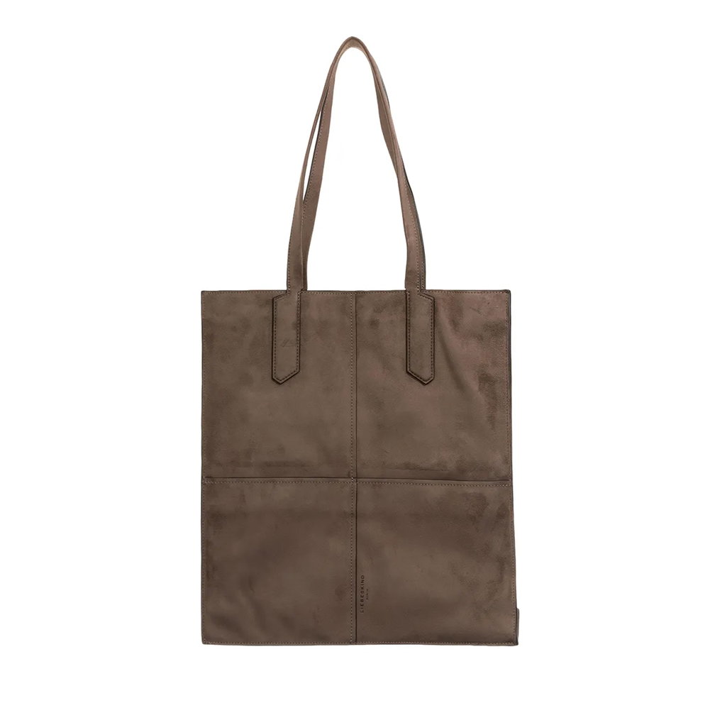 Liebeskind Berlin Amy Suede Vegan Neutral Grey Tote