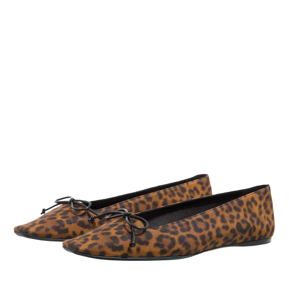 Saint Laurent Poppy Ballerina Shoes Brown / Black