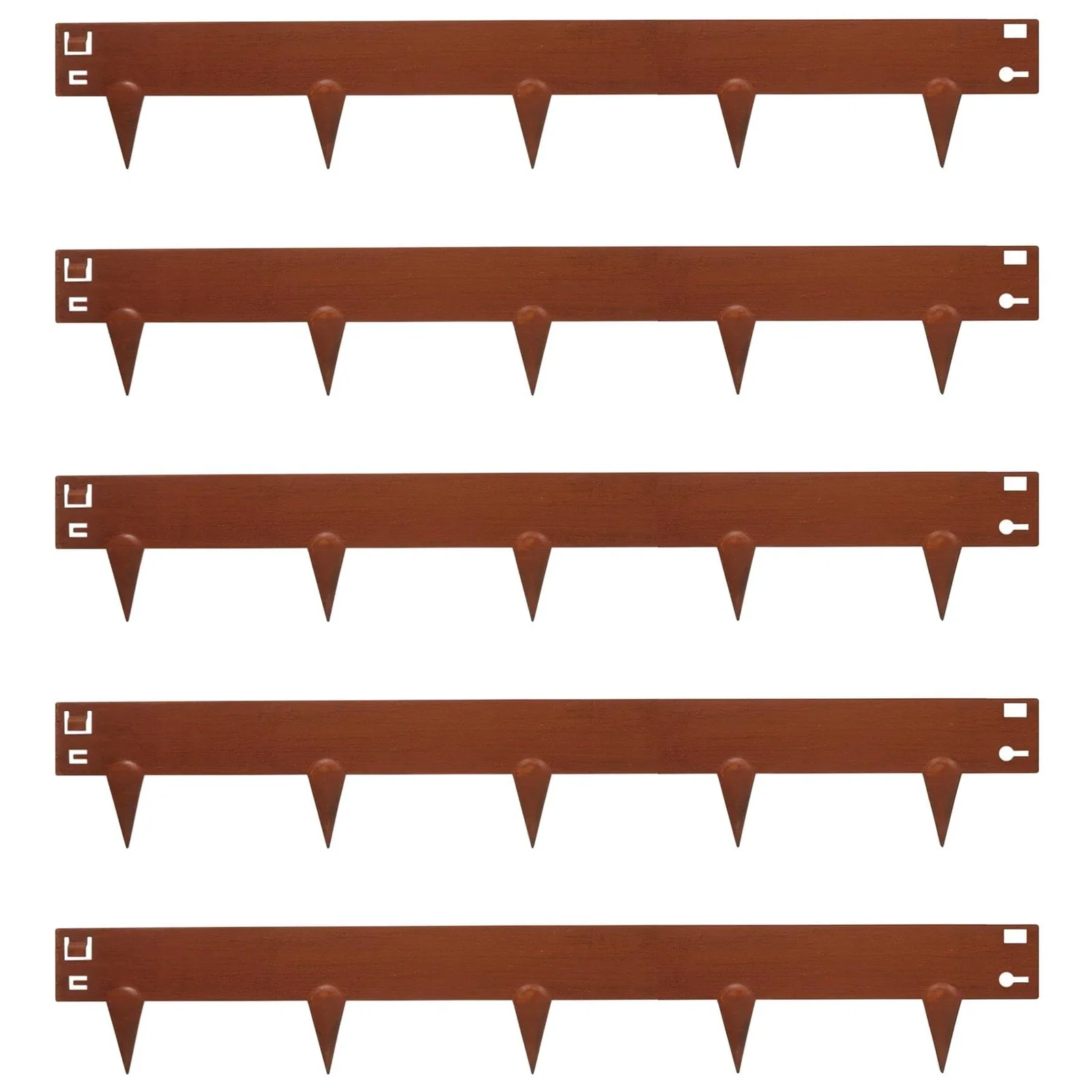 5pc Steel Lawn Edging Set - 5m x 8cm