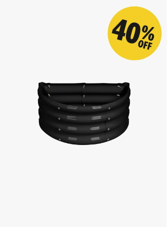 60cm x 30cm Semicircular Steel Raised Garden Bed