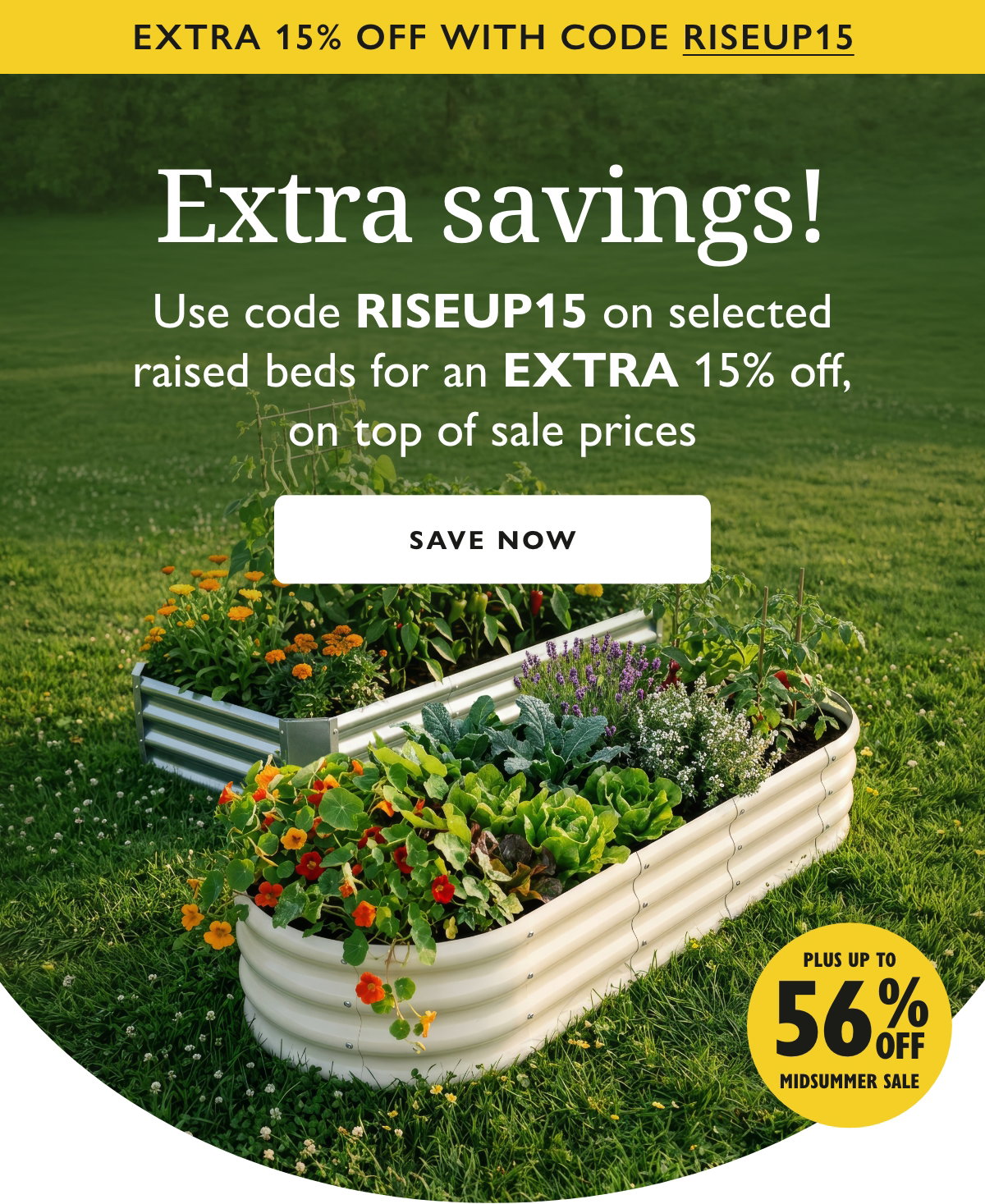 Final days to save up to 56% off our popular raised beds range.