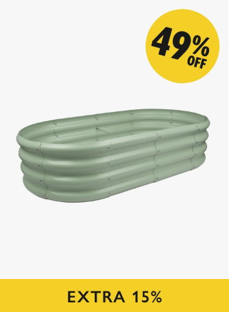 120cm x 60cm Rounded Steel Raised Garden Bed