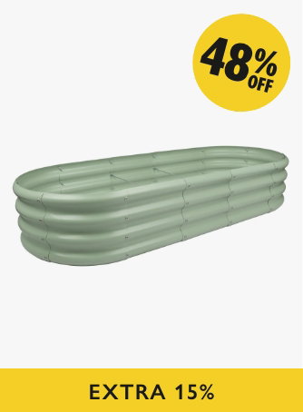180cm x 90cm Rounded Steel Raised Garden Bed