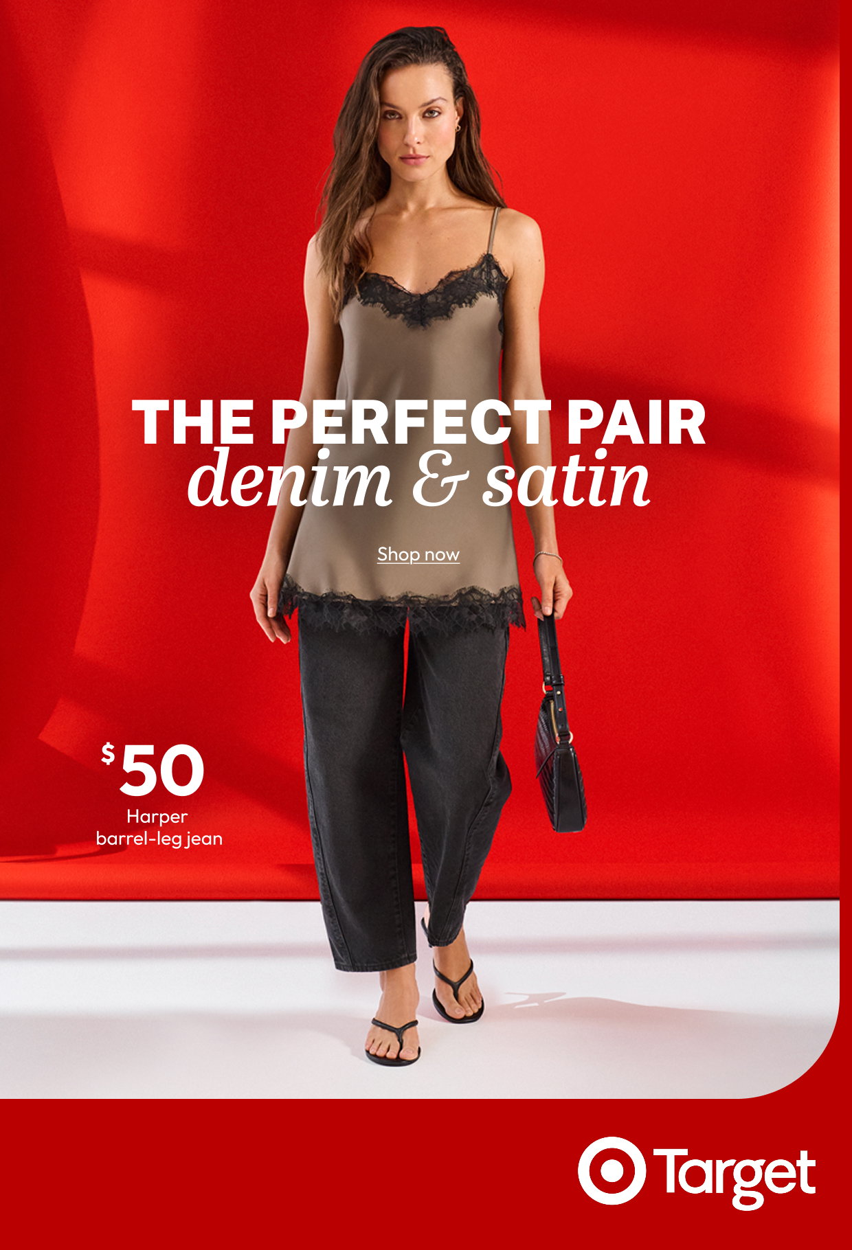 THE PERFECT PAIR denim & satin
