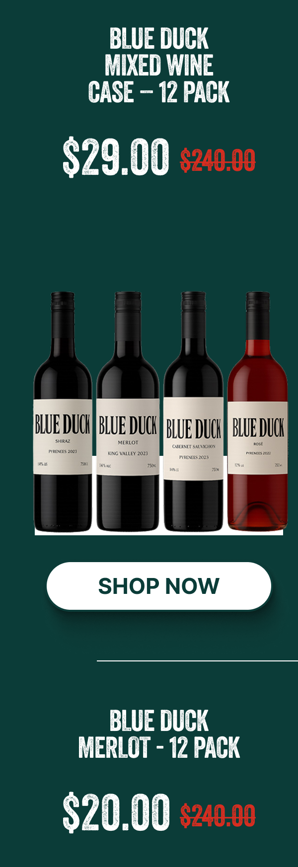 Blue Duck Mixed Wine Case – 12 Pack