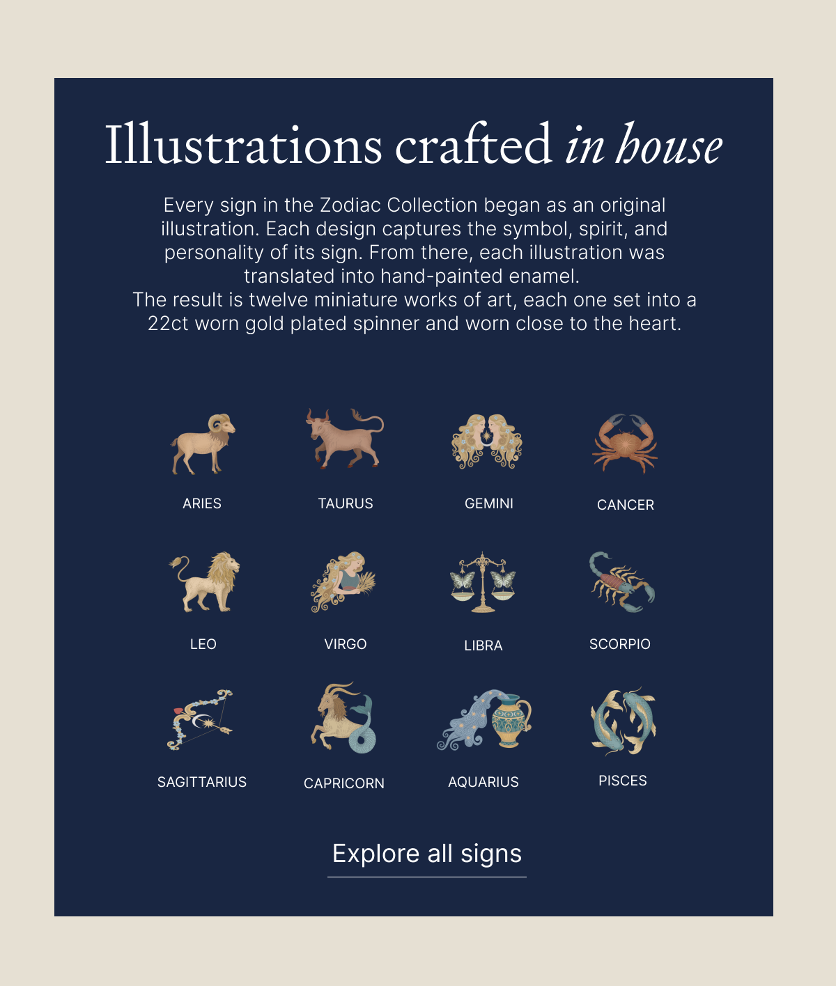 Illustrations crafted in house