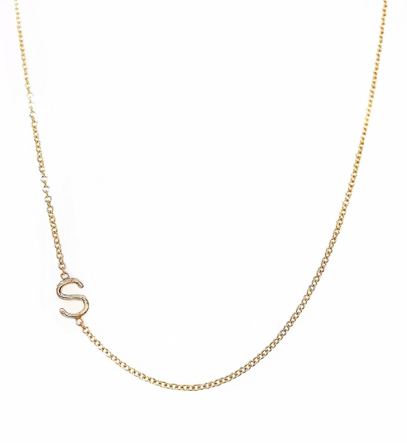 Asymmetrical Initial Necklace