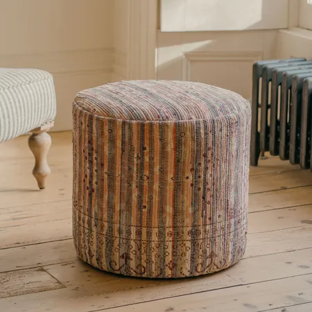 Gaia Chindi Round Pouffe