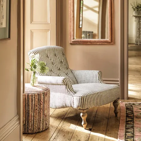 Bethan Black Stripe Armchair