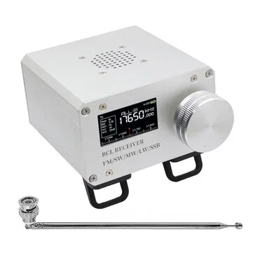 Si4732 Full Band Radio Receiver FM LW MW SW SSB Aluminum Alloy BCL High-Performance WiFi BNC Connector Digital Decoding Longwave Shortwave High Fidelity Sound Speaker