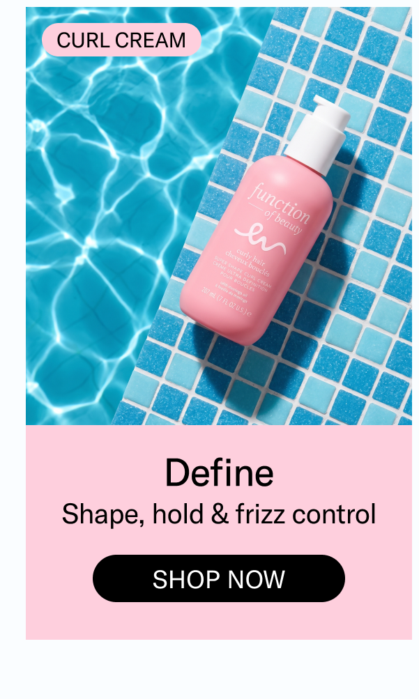 Define | Shape, hold & frizz control | Shop Now | Curl Cream