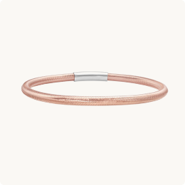 Stretch Bracelet in Rose Gold Plated Sterling Silver