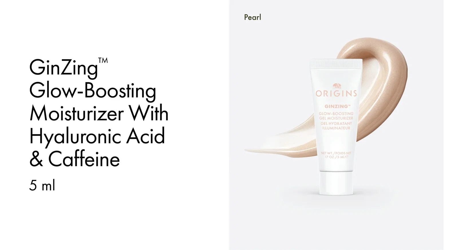GinZing™ Glow-Boosting Moisturizer With Hyaluronic Acid & Caffeine | 5 ml