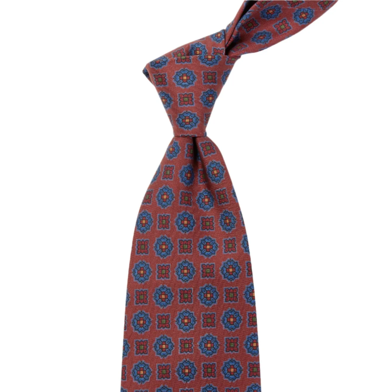Image of Sovereign Grade Rust Floral Diamond Ancient Madder Tie