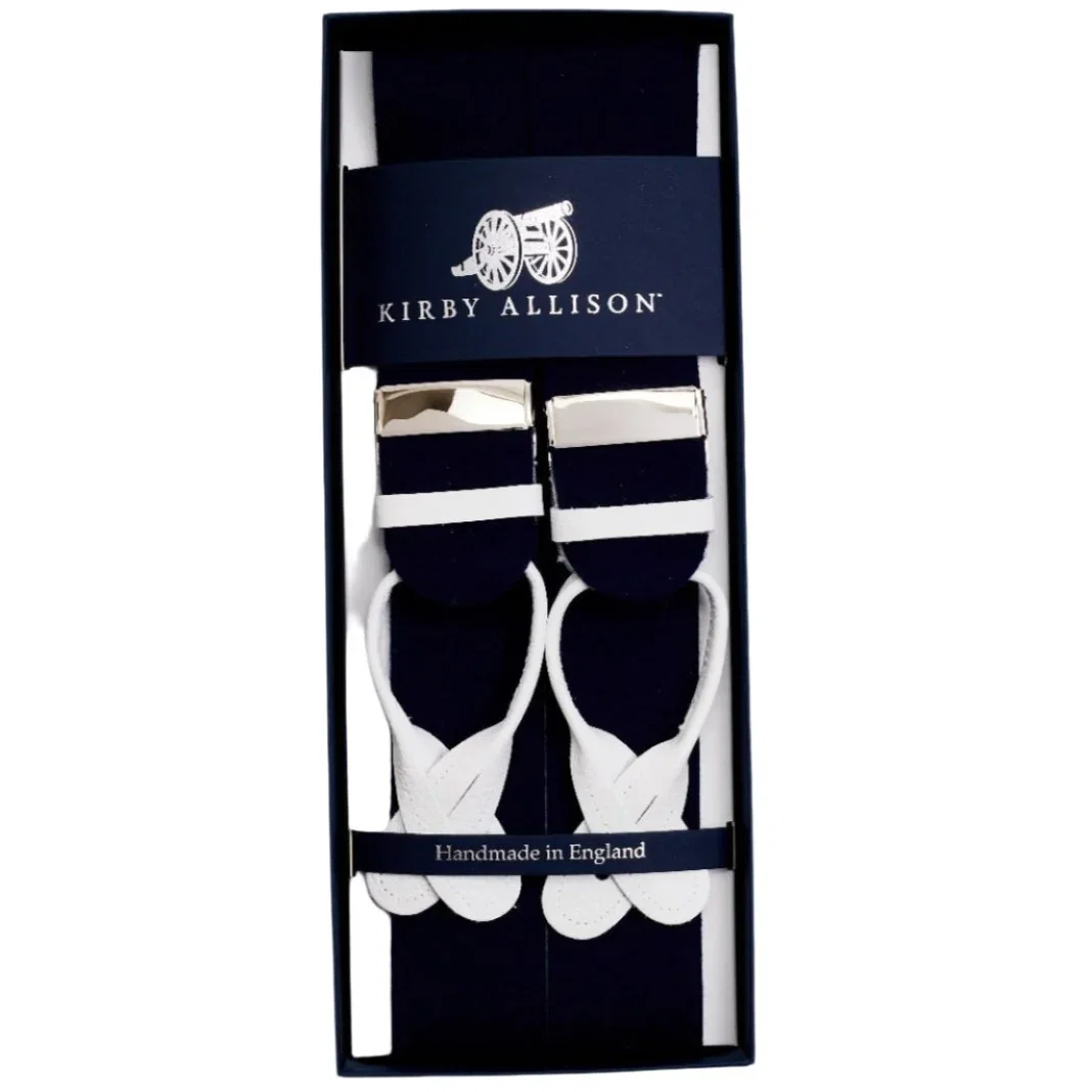 Image of Sovereign Grade Navy Boxcloth Braces