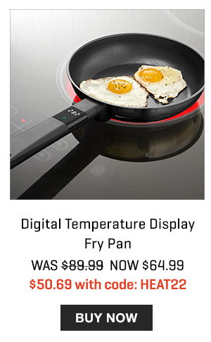 Digital Temperature Display Fry Pan