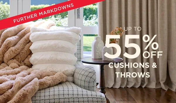Up To 55% Off Cushions & Throws