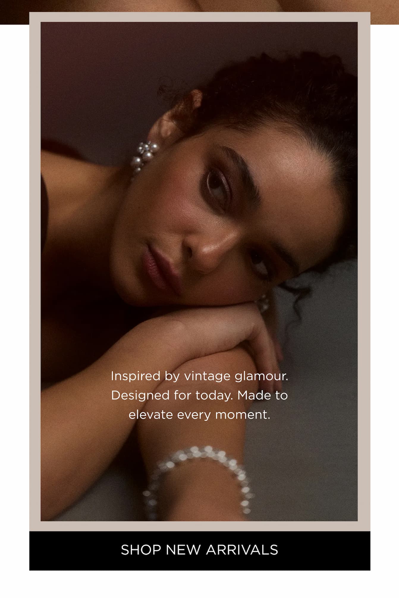 model wearing pieces from Under the Sea collection featuring pearls and CZs
