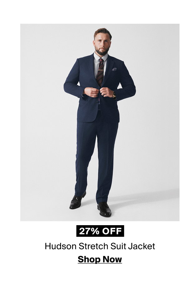 Navy Hudson Stretch Suit Jacket