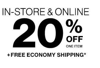 20% Off 1 Item
