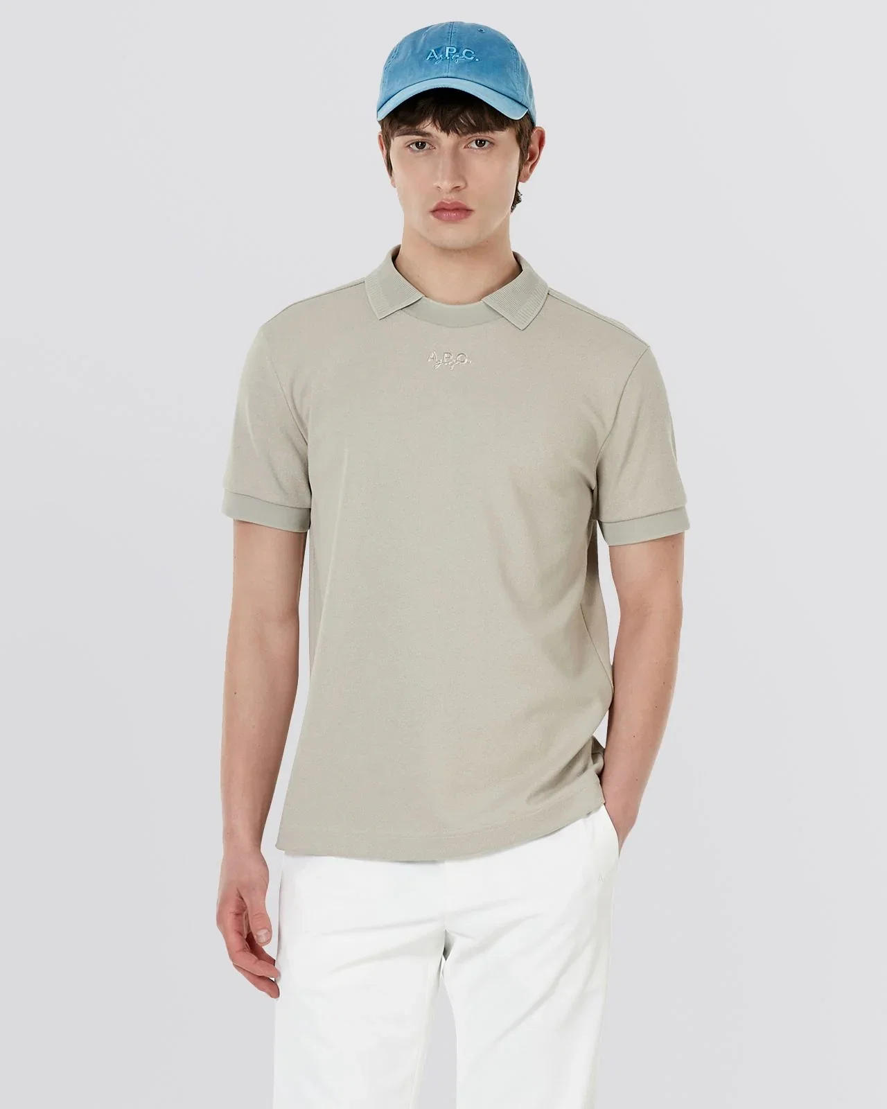 Image of Nael Knit Polo Shirt Beige