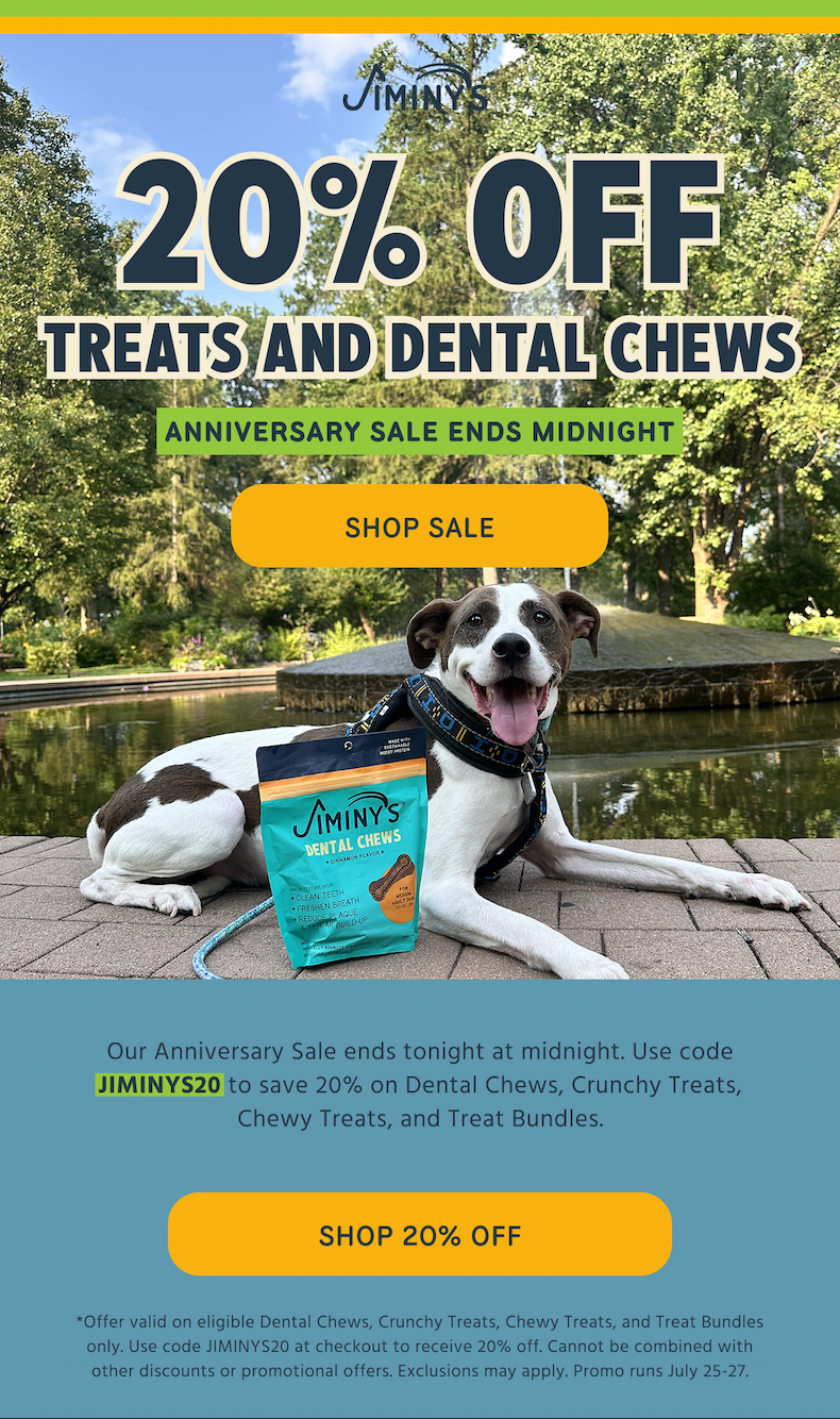 FINAL HOURS 20% OFF TREATS Shop Sale