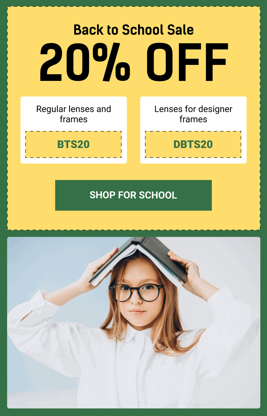 Back to School Sale 20% OFF. Shop for School