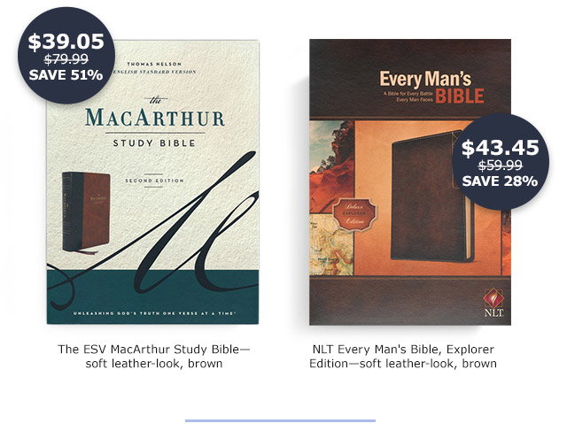The ESV MacArthur Study Bible | NLT Every Man's Bible, Explorer Edition