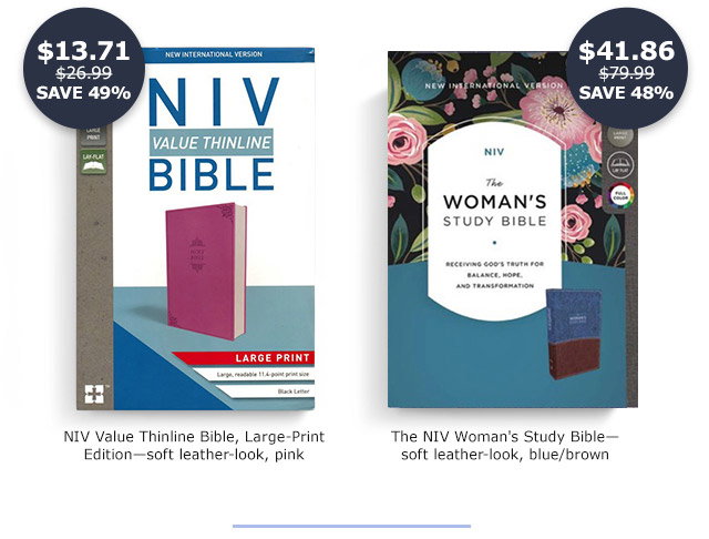 NIV Value Thinline Bible, Large Print Edition | The NIV Woman's Study Bible 