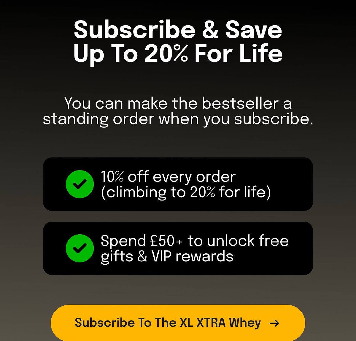 Subscribe & Save Up To 20% For Life You can make the bestseller a standing order when you subscribe.
