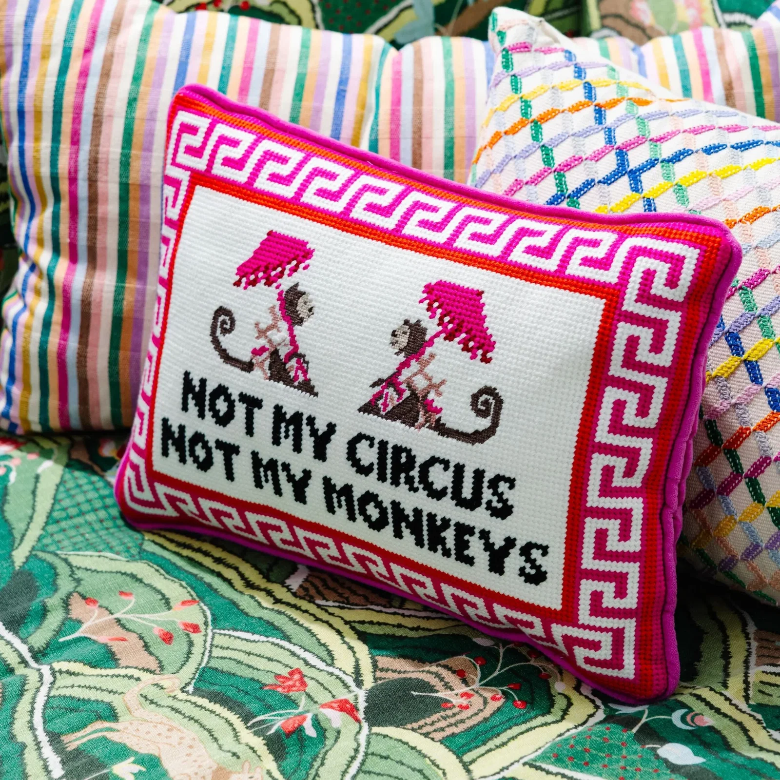 Image of Not My Circus Needlepoint Pillow