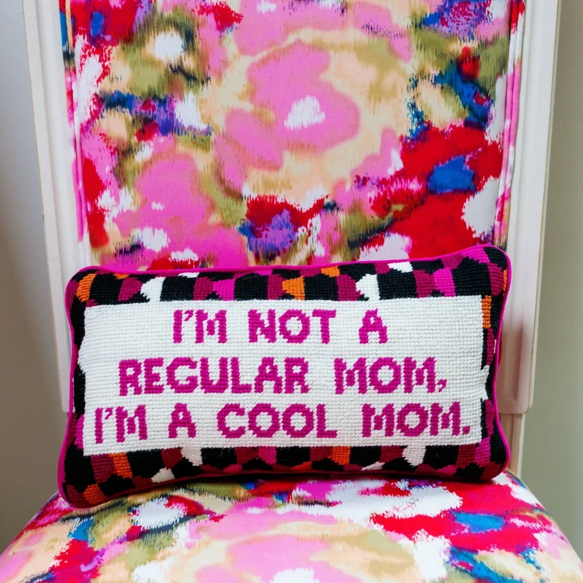 Image of Cool Mom Needlepoint Pillow