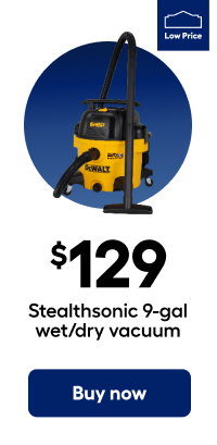 $99 Save $30 was $129 Stealthsonic 9-gal wet/dry vacuum