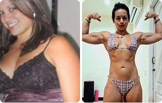 Nadia, before and after her Lumen transformation