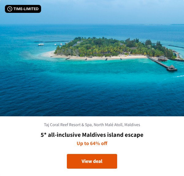 5* all-inclusive Maldives island escape