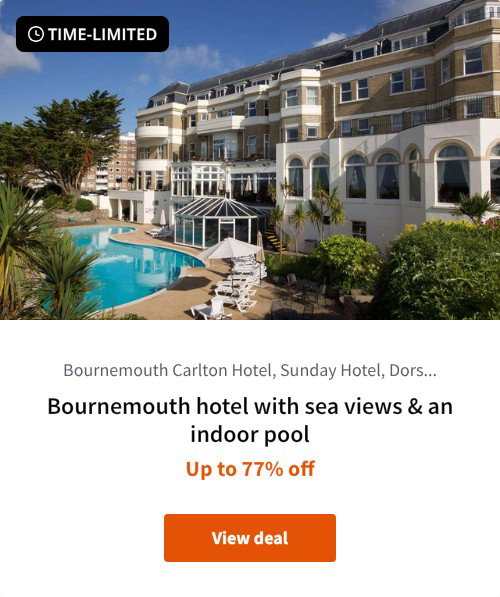 Bournemouth hotel with sea views &amp; an indoor pool