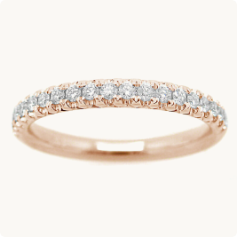 Diamond 1/4ctw. 14k Rose Gold Anniversary Ring