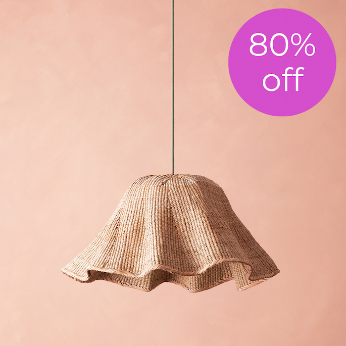 smaller wonky wave natural woven palm basket